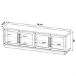 Pemberly Row Engineered Wood TV Stand for TVs up to 85 Inches in Black