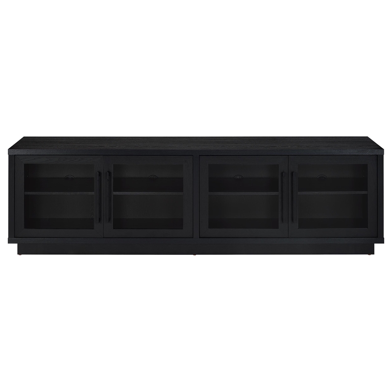 Pemberly Row Engineered Wood TV Stand for TVs up to 85 Inches in Black