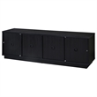 Pemberly Row Engineered Wood TV Stand for TVs up to 85 Inches in Black