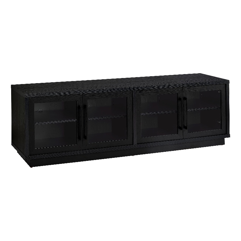 Pemberly Row Engineered Wood TV Stand for TVs up to 85 Inches in Black