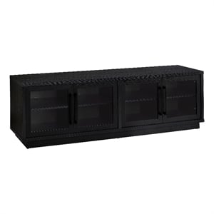 Pemberly Row Engineered Wood TV Stand for TVs up to 85 Inches in Black