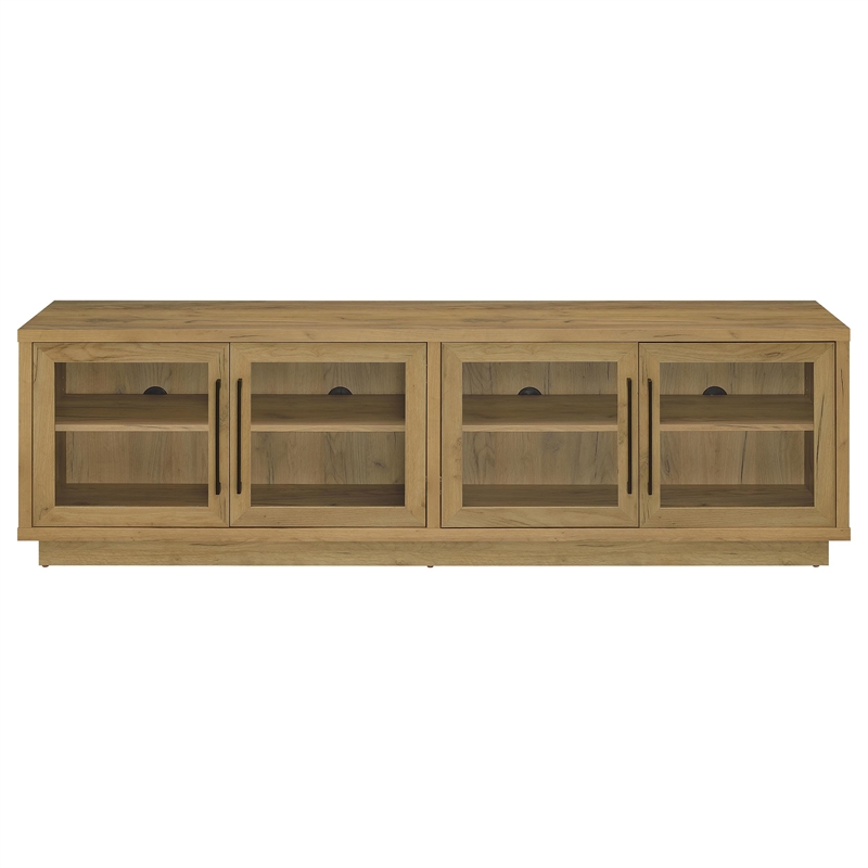 Pemberly Row Engineered Wood TV Stand for TVs up to 85 Inches in Oak
