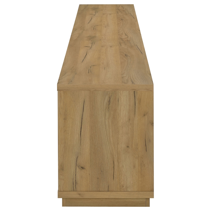 Pemberly Row Engineered Wood TV Stand for TVs up to 85 Inches in Oak