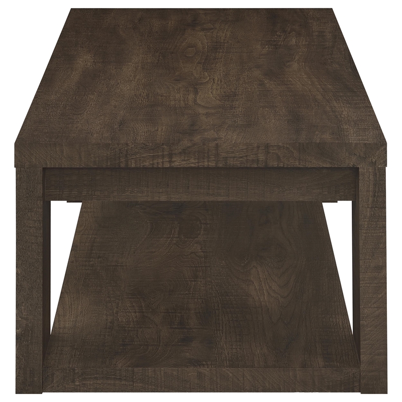 Pemberly Row 3-Piece Engineered Wood Table Set with Open Shelves in Brown