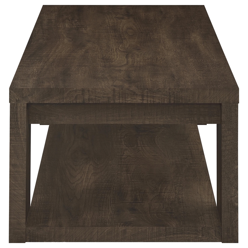 Pemberly Row 3-Piece Engineered Wood Table Set with Open Shelves in Brown