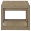 Pemberly Row Engineered Wood End Table with Open Lower Shelf in Latte