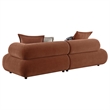 Pemberly Row 105-inch Velvet Modular Bumper Sectional Sofa in Rust