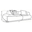 Pemberly Row 105-inch Velvet Modular Bumper Sectional Sofa in Rust
