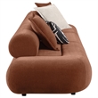 Pemberly Row 143-inch Velvet Modular Bumper Sectional Sofa in Rust