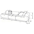 Pemberly Row 143-inch Velvet Modular Bumper Sectional Sofa in Rust