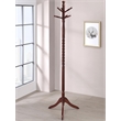 Pemberly Row 6 Hook Freestanding Wood Coat Rack and Hanger in Merlot
