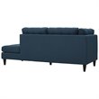 Pemberly Row Fabric Upholstered Right-Facing Sectional in Azure