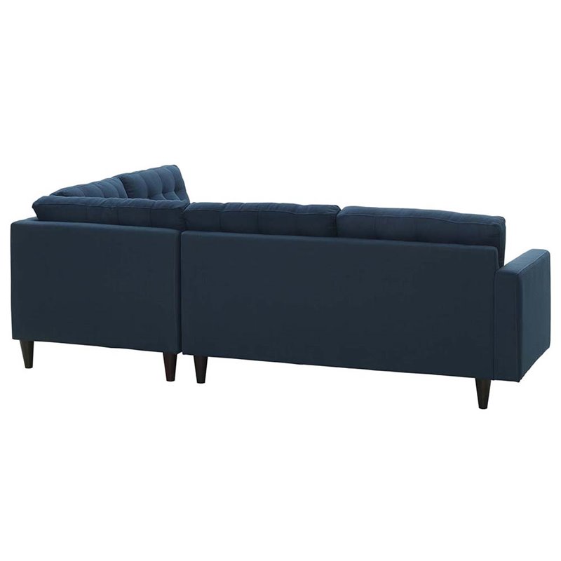 Pemberly Row Fabric Upholstered Right-Facing Sectional in Azure