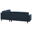 Pemberly Row Fabric Upholstered Right-Facing Sectional in Azure