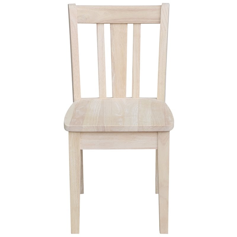 Pemberly Row Unfinished Kids Chair (Set of 2) in Solid Wood