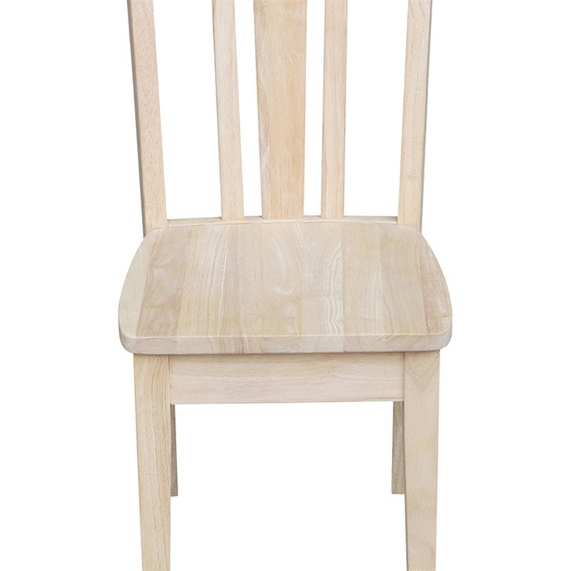 Pemberly Row Unfinished Kids Chair (Set of 2) in Solid Wood