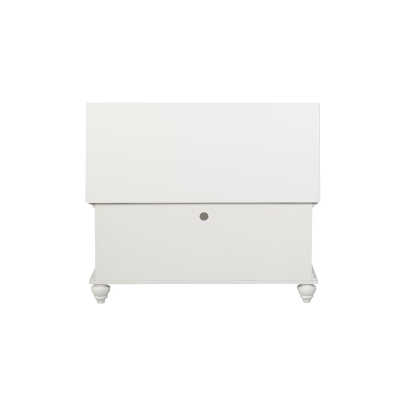 Pemberly Row Cedar Lined Storage Chest Faux Plank Details in White