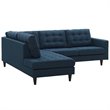 Pemberly Row 2-Piece Left-Facing Sectional in Azure Fabric Upholstery