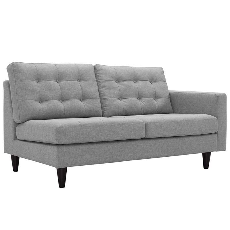 Pemberly Row 2-Piece Left-Facing Sectional in Light Gray Fabric Upholstery