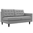 Pemberly Row 2-Piece Left-Facing Sectional in Light Gray Fabric Upholstery