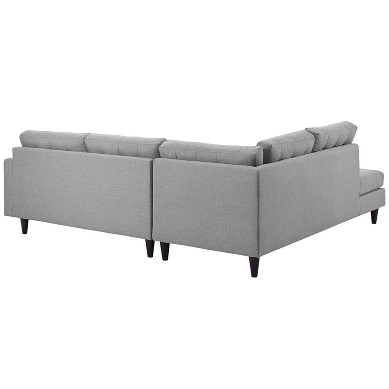 Pemberly Row 2-Piece Left-Facing Sectional in Light Gray Fabric Upholstery