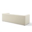 Pemberly Row Channel Tufted Upholstered Fabric Sofa in Beige