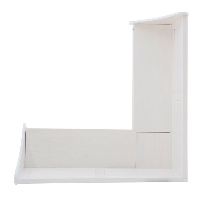 Pemberly Row Corner Breakfast Nook with Hidden Storage in White