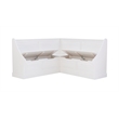Pemberly Row Corner Breakfast Nook with Hidden Storage in White