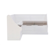 Pemberly Row Corner Breakfast Nook with Hidden Storage in White