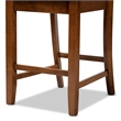 Pemberly Row 2-Piece Counter Stool Set in Walnut Brown Wood