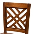 Pemberly Row 2-Piece Counter Stool Set in Walnut Brown Wood