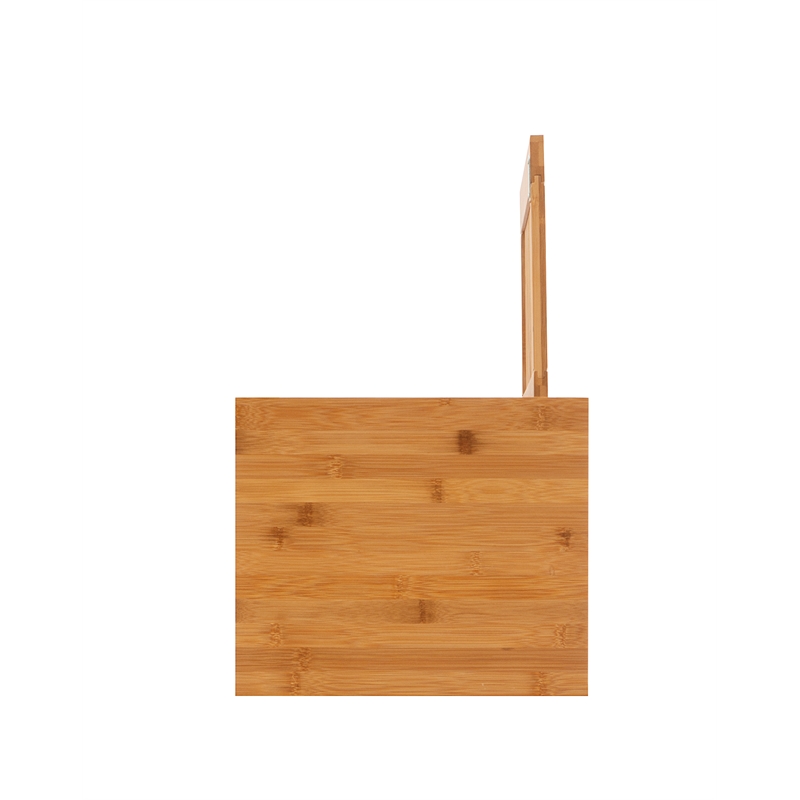Pemberly Row Solid Bamboo Cabinet with Door and 3 Shelves in Natural Finish