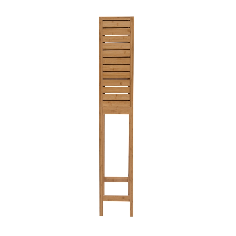Pemberly Row Bamboo Over-the-Toilet Cabinet with Sliding Doors in Natural