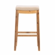 Pemberly Row Rustic Bar Stool Acacia Wood Frame in Natural Finish