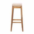 Pemberly Row Rustic Bar Stool Acacia Wood Frame in Natural Finish