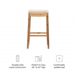 Pemberly Row Rustic Bar Stool Acacia Wood Frame in Natural Finish