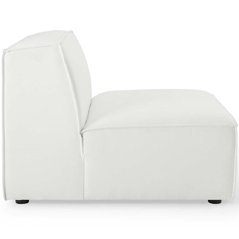 Pemberly Row 5-Piece White Modern Polyester Fabric Sectional Sofa