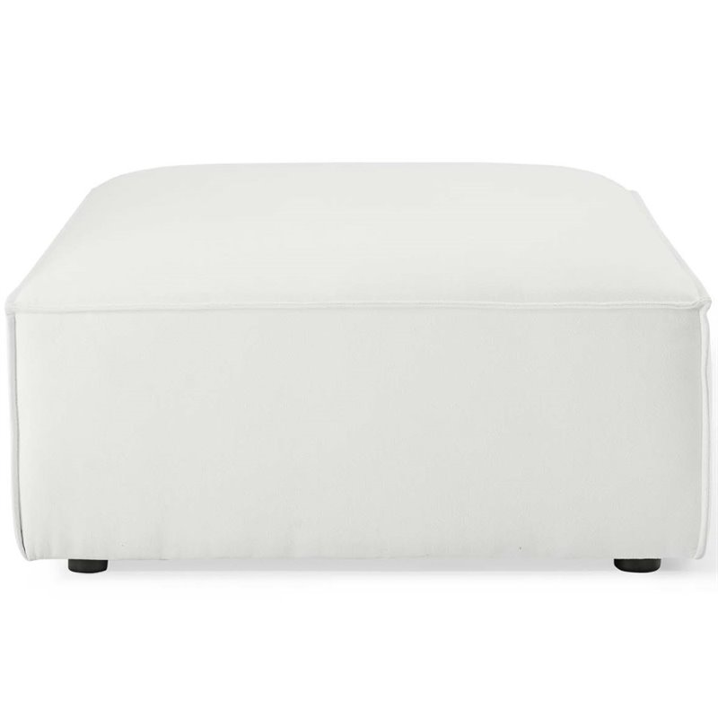 Pemberly Row 5-Piece White Modern Polyester Fabric Sectional Sofa