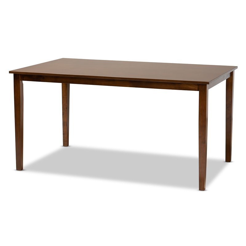 Pemberly Row Grey Fabric and Brown Wood 7-Piece Walnut Dining Set