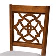 Pemberly Row Walnut Wood & Grey Fabric 7-Piece Rectangular Dining Set