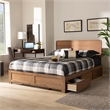 Pemberly Row Full 3-Drawer Wood Bed in Ash Walnut Finish