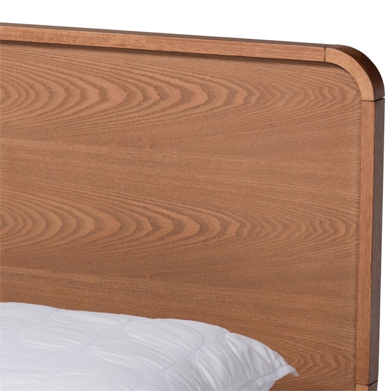 Pemberly Row Full 3-Drawer Wood Bed in Ash Walnut Finish