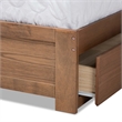 Pemberly Row Full 3-Drawer Wood Bed in Ash Walnut Finish
