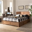 Pemberly Row Full 3-Drawer Wood Bed in Ash Walnut Finish