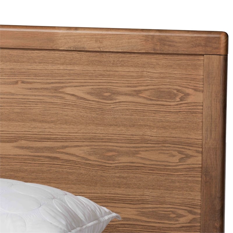 Pemberly Row King Storage Bed with 3-Drawer Platform Design in Walnut Finish