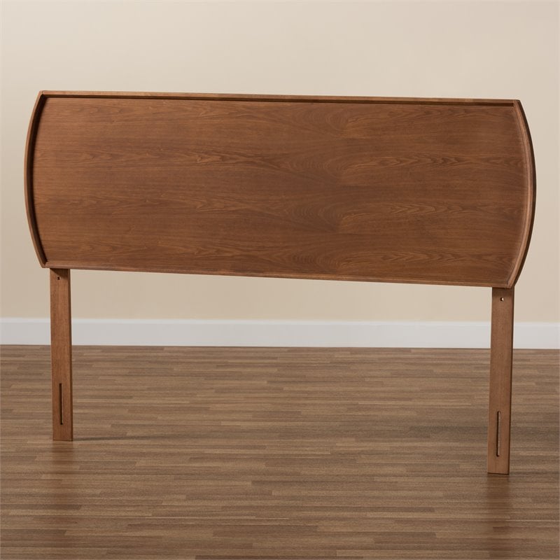 Pemberly Row Walnut Wood Queen Headboard with Adjustable Height