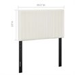 Pemberly Row Twin Headboard with Performance Velvet in Ivory