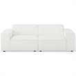 Pemberly Row 2-Piece White Fabric Upholstered Sectional Sofa
