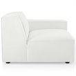 Pemberly Row 2-Piece White Fabric Upholstered Sectional Sofa