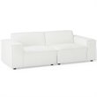 Pemberly Row 2-Piece White Fabric Upholstered Sectional Sofa